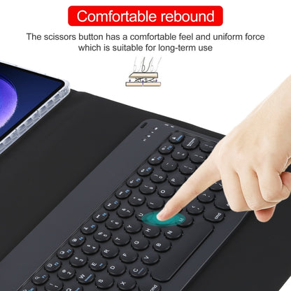 For Xiaomi Pad 6 Round Button Bluetooth Keyboard Rotatable Holder Leather Case(Black) - Others Keyboard by buy2fix | Online Shopping UK | buy2fix