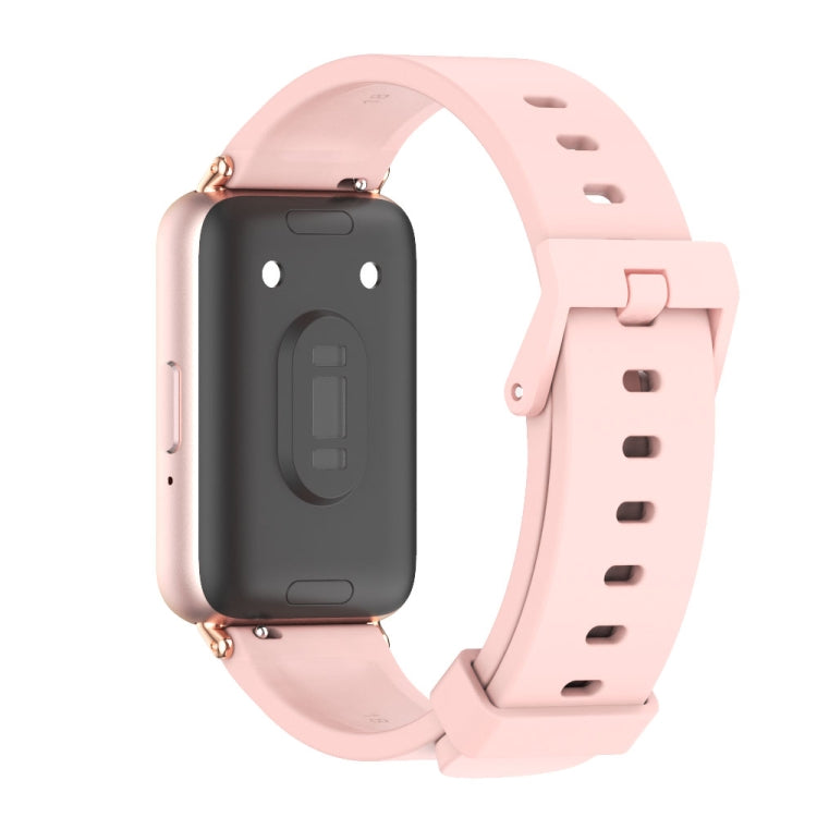 For Samsung Galaxy Fit 3 Mijobs Silicone Watch Band(Pink+Rose Gold) - Watch Bands by MIJOBS | Online Shopping UK | buy2fix