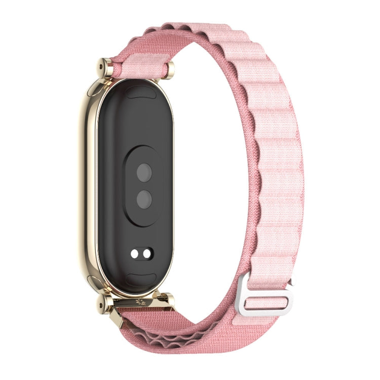 For Xiaomi Mi Band 8 / 9 / 9 NFC Mijobs GT4 Nylon Breathable Watch Band(Pink Light Gold) - Watch Bands by MIJOBS | Online Shopping UK | buy2fix