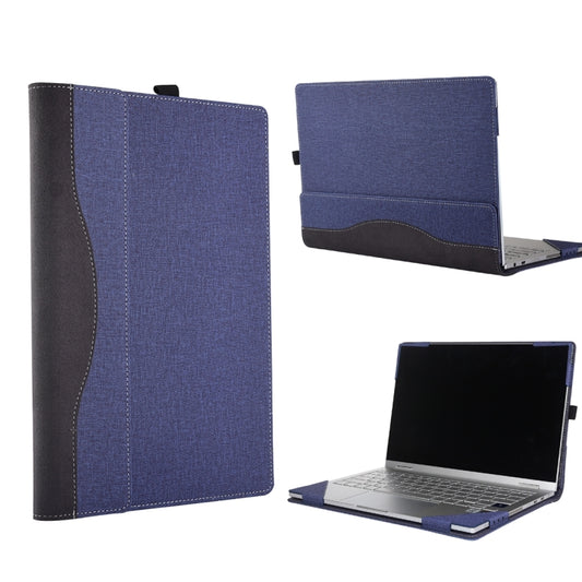 For Microsoft Surface Laptop 6 15 inch Cloth Texture Laptop Leather Case With Stand Function(Blue) - 15 inch by buy2fix | Online Shopping UK | buy2fix