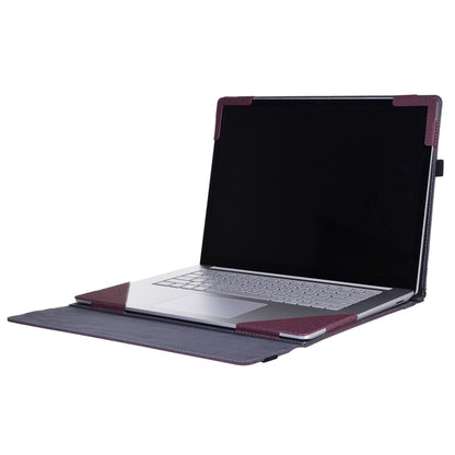 For Lenovo ThinkPad X1 Yoga Gen 4 Cloth Texture Laptop Leather Protective Case(Wine Red) - Other by buy2fix | Online Shopping UK | buy2fix