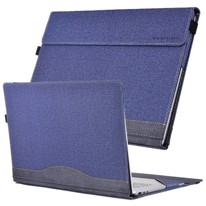 For Lenovo ThinkPad X1 Yoga Gen 4 Cloth Texture Laptop Leather Protective Case(Deep Blue) - Other by buy2fix | Online Shopping UK | buy2fix