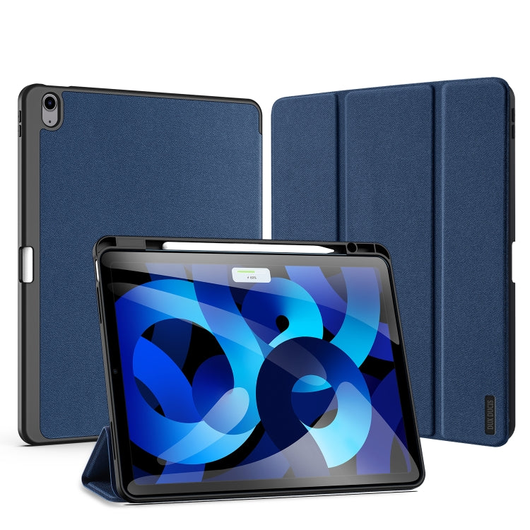 For iPad Air 13 2024 DUX DUCIS Domo Series Cloth Texture Magnetic Leather Tablet Case(Blue) - iPad Air 13 2024 Cases by DUX DUCIS | Online Shopping UK | buy2fix