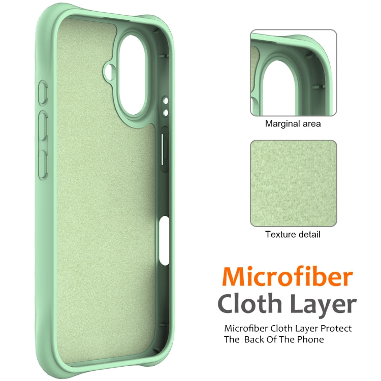 For iPhone 16 Plus Wave Texture MagSafe Magnetic Liquid Silicone Phone Case(Green) - iPhone 16 Plus Cases by buy2fix | Online Shopping UK | buy2fix