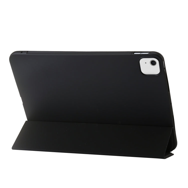 For iPad Air 13 2024 Three-fold Holder Flip Tablet Leather Case(Black) - iPad Air 13 2024 Cases by buy2fix | Online Shopping UK | buy2fix