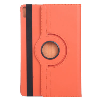 For iPad Pro 13 2024 360 Degree Rotation Litchi Texture Leather Tablet Case with Holder(Orange) - iPad Pro 13 2024 Cases by buy2fix | Online Shopping UK | buy2fix