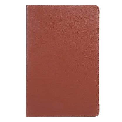 For iPad Air 11 2024 360 Degree Rotation Litchi Texture Leather Tablet Case with Holder(Brown) - iPad Air 11 2024 Cases by buy2fix | Online Shopping UK | buy2fix