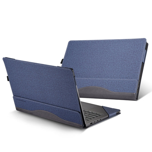 For HP Envy X360 14 inch 14-fc Leather Laptop Shockproof Protective Case(Dark Blue) - 14.1 inch by buy2fix | Online Shopping UK | buy2fix