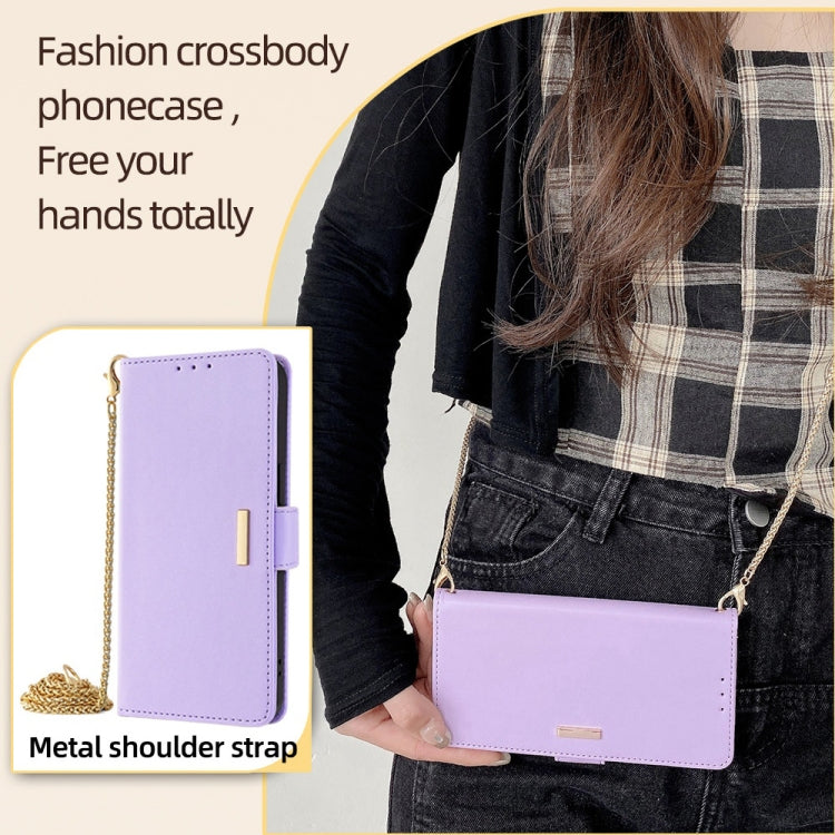 For Xiaomi Redmi K70 5G / K70 Pro 5G Crossbody Chain Leather Phone Case(Purple) - K70 Pro Cases by buy2fix | Online Shopping UK | buy2fix