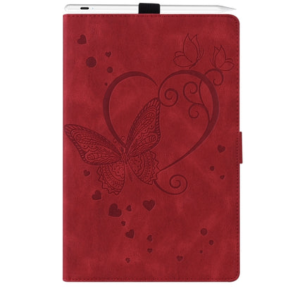 For iPad Pro 11 2024 Love Butterfly Embossed Leather Tablet Case(Red) - iPad Pro 11 2024 Cases by buy2fix | Online Shopping UK | buy2fix