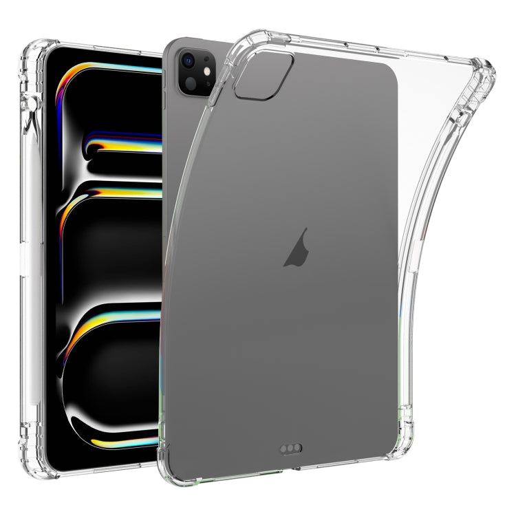 For iPad Pro 11 2024 Highly Transparent TPU Full Thicken Corners Shockproof Protective Case with Pen Slot(Transparent) - iPad Pro 11 2024 Cases by buy2fix | Online Shopping UK | buy2fix