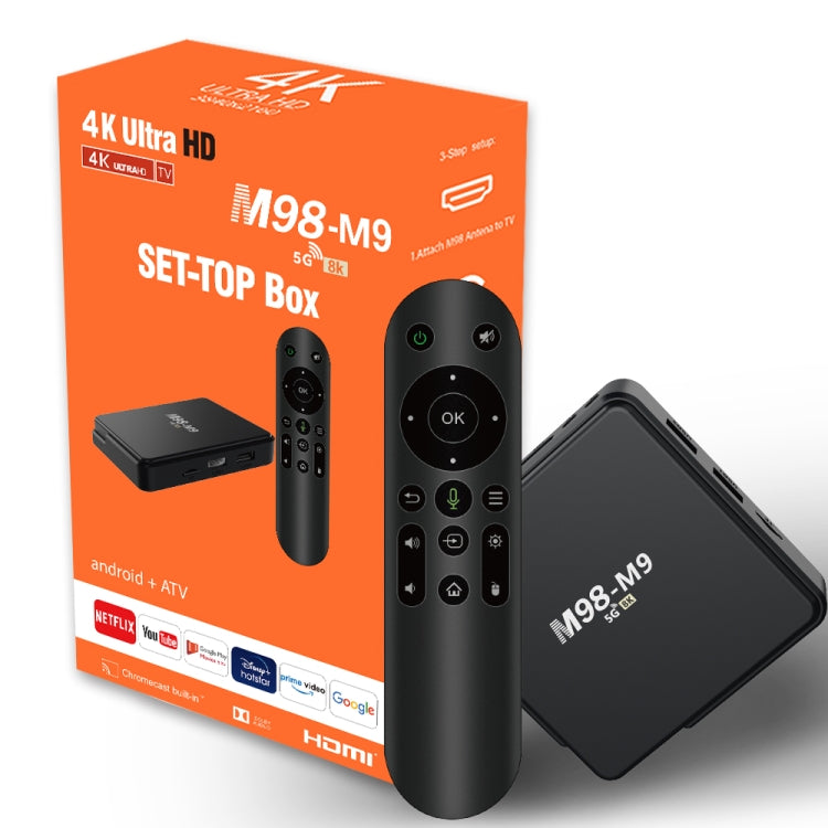 M98-M9 Quad-core ARM Cortex-A53 WiFi Bluetooth 4K HD Android TV Box, RAM:2GB+8GB(US Plug) - Allwinner H3 by buy2fix | Online Shopping UK | buy2fix