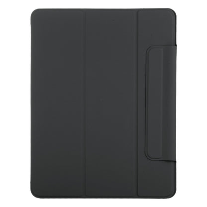 For iPad Air 11 2024 Double-sided Clip Fixed Buckle Magnetic PU Leather Smart Tablet Case(Black) - iPad Air 11 2024 Cases by buy2fix | Online Shopping UK | buy2fix