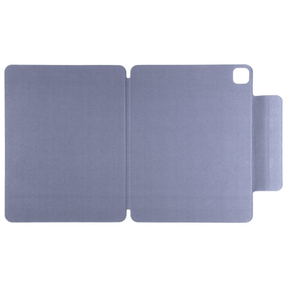 For iPad Pro 11 2024 Double-sided Clip Fixed Buckle Magnetic PU Leather Smart Tablet Case(Purple) - iPad Pro 11 2024 Cases by buy2fix | Online Shopping UK | buy2fix