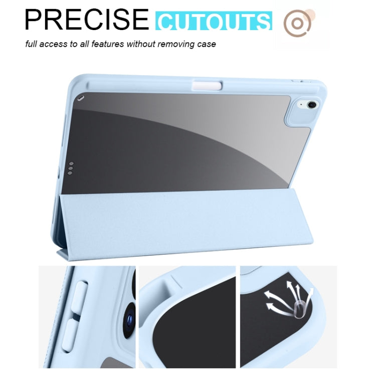 For iPad Air 11 2024 Acrylic 3-folding Smart Leather Tablet Case(Sky Blue) - iPad Air 11 2024 Cases by buy2fix | Online Shopping UK | buy2fix