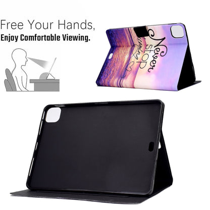 For iPad Pro 11 2024 Colored Drawing Smart Leather Tablet Case(Seawater) - iPad Pro 11 2024 Cases by buy2fix | Online Shopping UK | buy2fix