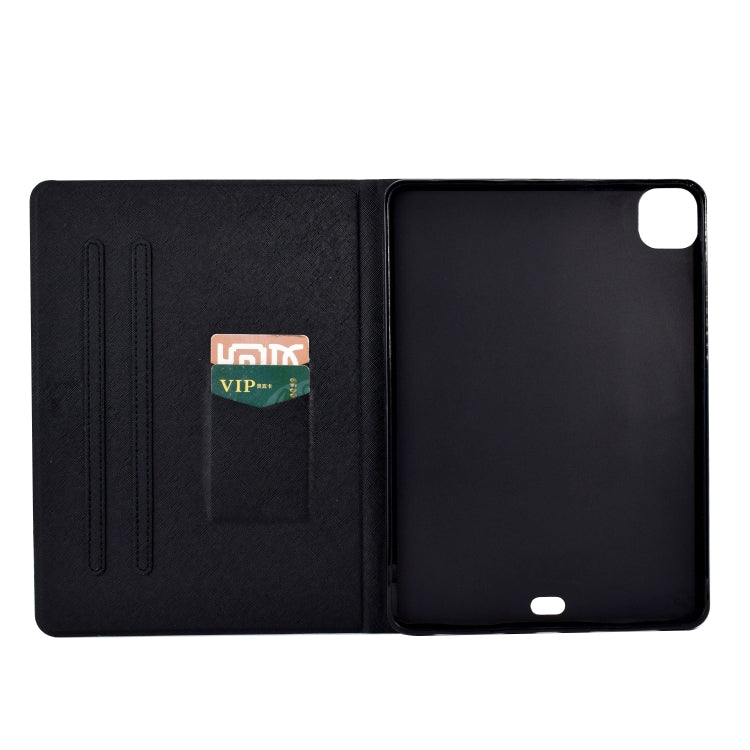 For iPad Pro 11 2024 Colored Drawing Smart Leather Tablet Case(Braided Belt) - iPad Pro 11 2024 Cases by buy2fix | Online Shopping UK | buy2fix