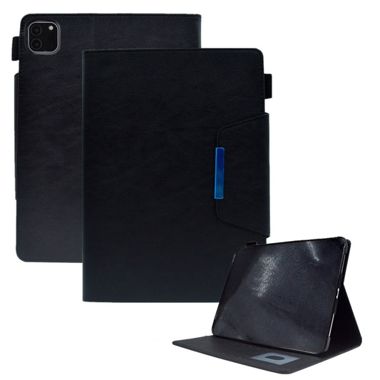 For iPad Pro 11 2024 Suede Cross Texture Magnetic Clasp Leather Smart Tablet Case(Black) - iPad Pro 11 2024 Cases by buy2fix | Online Shopping UK | buy2fix