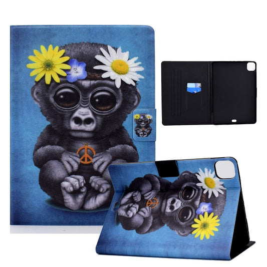 For iPad Pro 11 2024 Voltage Colored Drawing Smart Leather Tablet Case(Chimpanzee) - iPad Pro 11 2024 Cases by buy2fix | Online Shopping UK | buy2fix