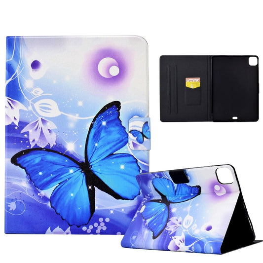 For iPad Pro 11 2024 Voltage Colored Drawing Smart Leather Tablet Case(Blue Butterfly) - iPad Pro 11 2024 Cases by buy2fix | Online Shopping UK | buy2fix