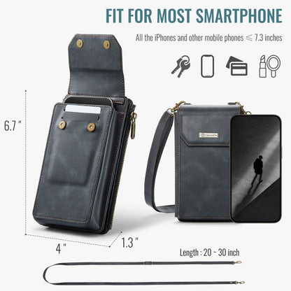 CaseMe Me40 Vertical Multifunctional Shoulder Crossbody Phone Bag(Black) -  by CaseMe | Online Shopping UK | buy2fix