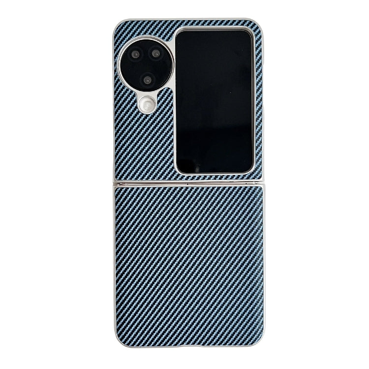 For OPPO Find N3 Flip Kevlar Carbon Fiber Ultra-thin Shockproof Phone Case(Blue) - Find N3 Flip Cases by buy2fix | Online Shopping UK | buy2fix