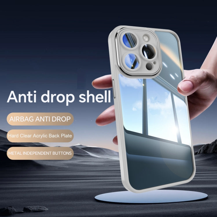 For iPhone 16 Pro Acrylic Hybrid TPU Armor Shockproof Phone Case(Grey) - iPhone 16 Pro Cases by buy2fix | Online Shopping UK | buy2fix