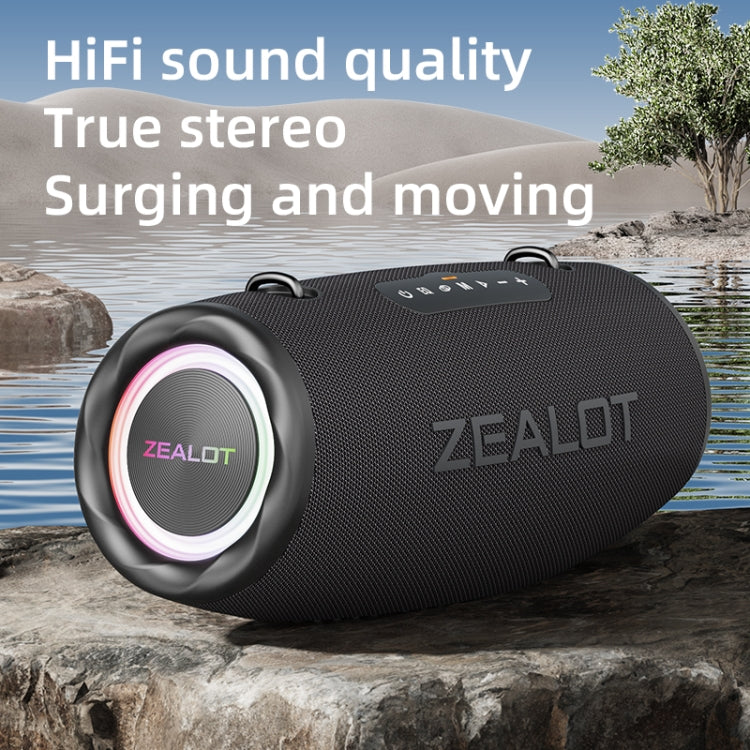 Zealot S87 80W Portable Outdoor Bluetooth Speaker with RGB Light(Camouflage) - Waterproof Speaker by ZEALOT | Online Shopping UK | buy2fix