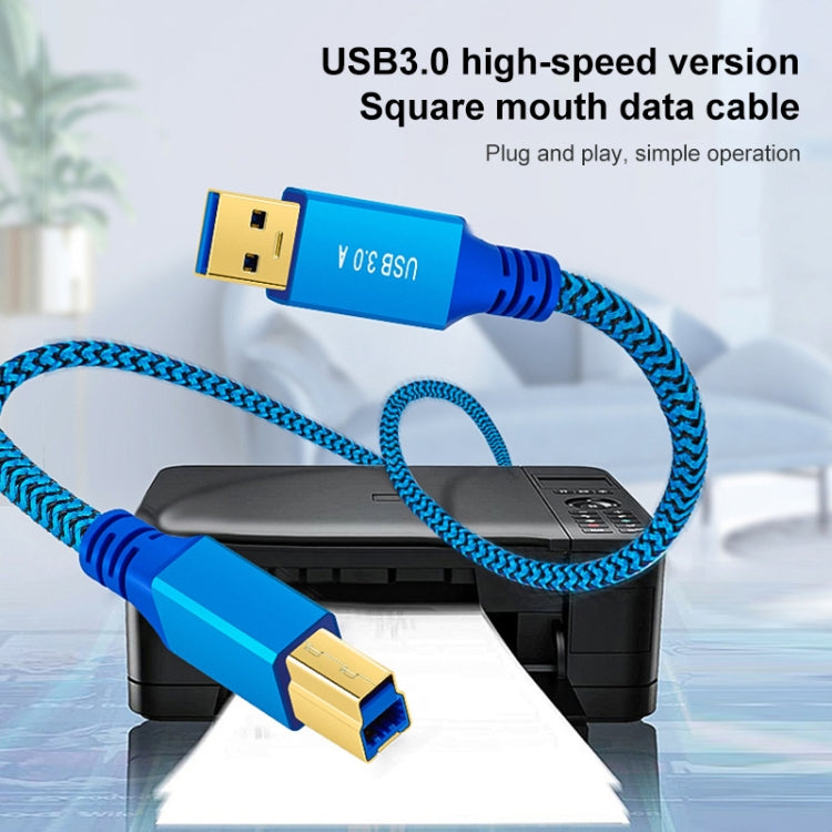 Printer / Hard Disk USB 3.0 A Male to B Male Connector Cable, Length:2m(Blue) - USB 3.0 by buy2fix | Online Shopping UK | buy2fix