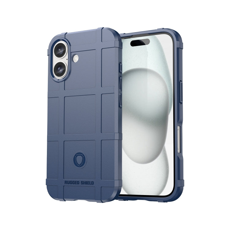 For iPhone 16 Full Coverage Shockproof TPU Phone Case(Blue) - iPhone 16 Cases by buy2fix | Online Shopping UK | buy2fix