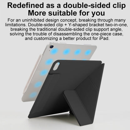 For iPad Air 11 2024 Y-Shape Double-sided Clip Magnetic Smart Tablet Case(Blue) - iPad Air 11 2024 Cases by buy2fix | Online Shopping UK | buy2fix