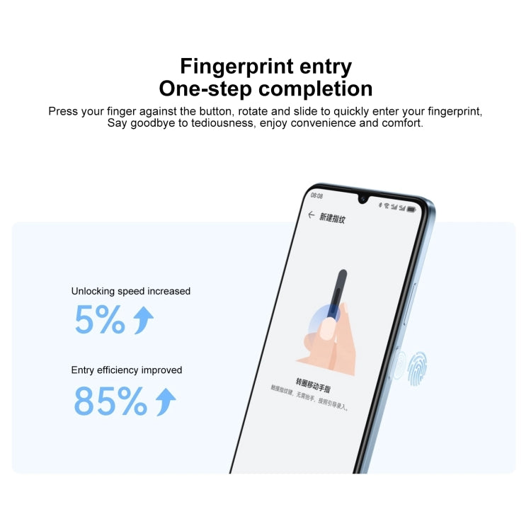 HUAWEI Enjoy 70S, 8GB+128GB, Side Fingerprint Identification, 6.75 inch HarmonyOS 4.2 Octa Core 2.4GHz, Network: 4G, Not Support Google Play(Blue) - Huawei Mate & P by Huawei | Online Shopping UK | buy2fix