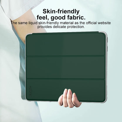 For iPad Pro 13 2024 Mutural PC Hybrid TPU Leather Smart Tablet Case(Dark Green) - iPad Pro 13 2024 Cases by Mutural | Online Shopping UK | buy2fix