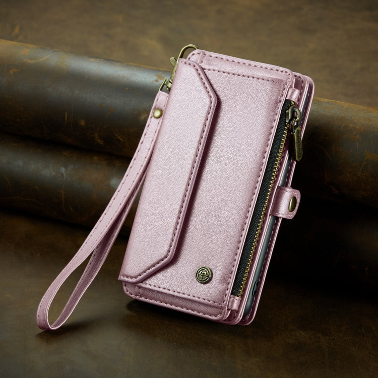 For iPhone XR CaseMe C36 Card Slots Zipper Wallet RFID Anti-theft Leather Phone Case(Pink) - More iPhone Cases by CaseMe | Online Shopping UK | buy2fix