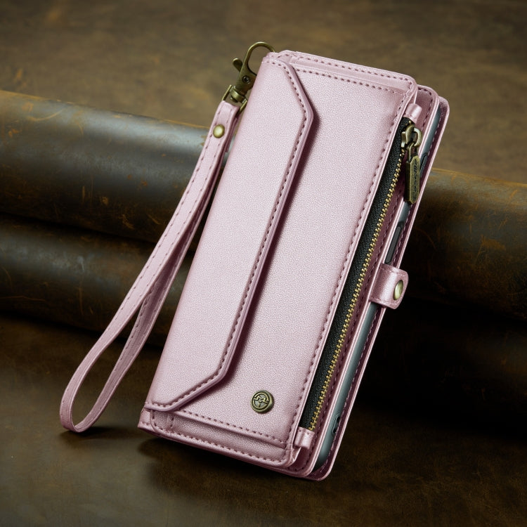 For Samsung Galaxy A30s / A50s / A50 CaseMe C36 Card Slots Zipper Wallet RFID Anti-theft Leather Phone Case(Pink) - Galaxy Phone Cases by CaseMe | Online Shopping UK | buy2fix