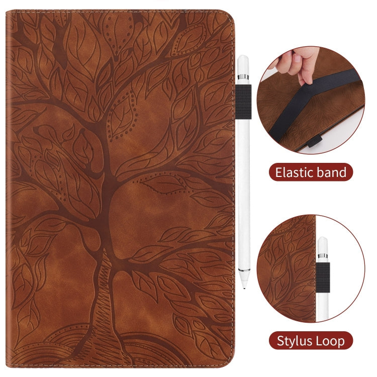 For iPad Pro 13 2024 Tree Life Series Embossed Smart Leather Tablet Case(Brown) - iPad Pro 13 2024 Cases by buy2fix | Online Shopping UK | buy2fix