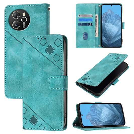 For Blackview Shark 8 Skin Feel Embossed Leather Phone Case(Green) - More Brand by buy2fix | Online Shopping UK | buy2fix