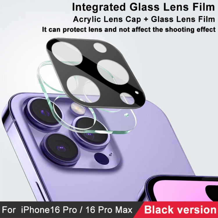 For iPhone 16 Pro / 16 Pro Max imak High Definition Integrated Glass Lens Film Black Version - Tempered Glass Film by imak | Online Shopping UK | buy2fix