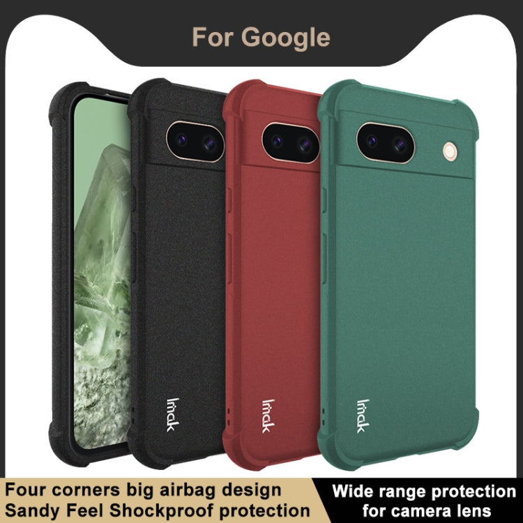 For Google Pixel 8a imak Shockproof Airbag TPU Phone Case(Matte Green) - Google Cases by imak | Online Shopping UK | buy2fix