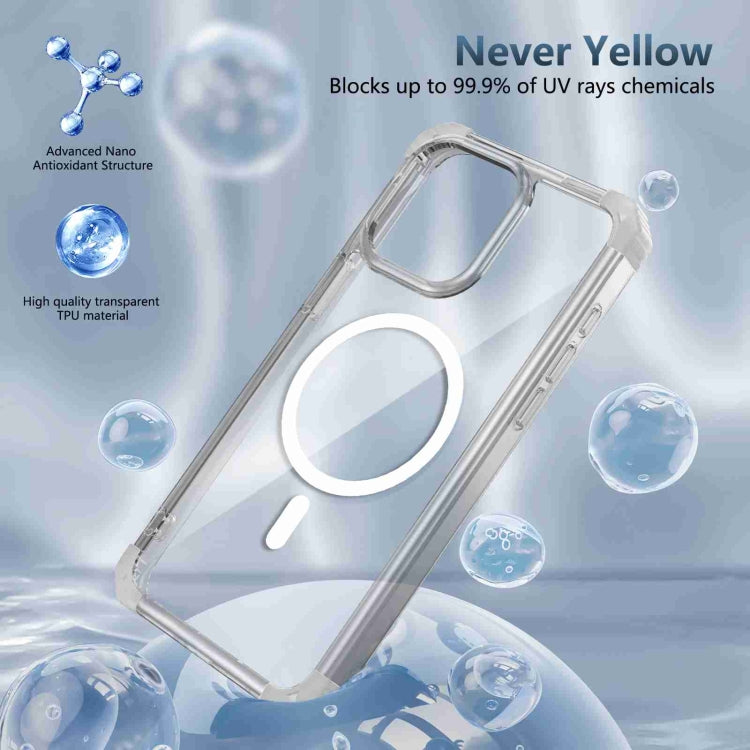 For iPhone 14 Pro Max Transparent MagSafe Magnetic Phone Case(Transparent) - iPhone 14 Pro Max Cases by buy2fix | Online Shopping UK | buy2fix