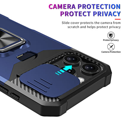 For iPhone 16 Pro Max Camera Shield Card Slot PC+TPU Phone Case(Rose Gold) - iPhone 16 Pro Max Cases by buy2fix | Online Shopping UK | buy2fix