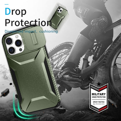 For iPhone 16 Pro Sliding Camshield Phone Case(Alpine Green) - iPhone 16 Pro Cases by buy2fix | Online Shopping UK | buy2fix