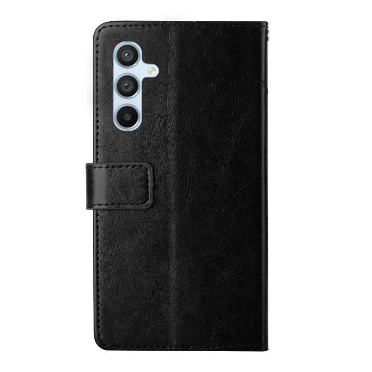 For Samsung Galaxy S25+ 5G Y-shaped Pattern Flip Leather Phone Case(Black) - Galaxy S25+ 5G Cases by buy2fix | Online Shopping UK | buy2fix