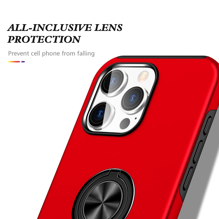 For iPhone 16 Magnetic Ring Holder Phone Case(Red) - iPhone 16 Cases by buy2fix | Online Shopping UK | buy2fix