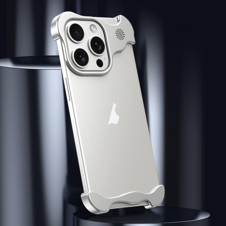 For iPhone 13 Pro Aromatherapy Alloy Frameless Phone Case(Silver) - iPhone 13 Pro Cases by buy2fix | Online Shopping UK | buy2fix