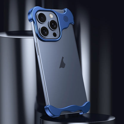 For iPhone 13 Pro Aromatherapy Alloy Frameless Phone Case(Blue) - iPhone 13 Pro Cases by buy2fix | Online Shopping UK | buy2fix