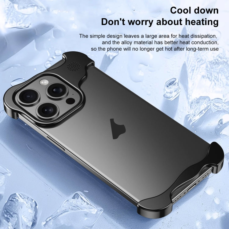 For iPhone 12 Pro Max Aromatherapy Alloy Frameless Phone Case(Silver) - iPhone 12 Pro Max Cases by buy2fix | Online Shopping UK | buy2fix