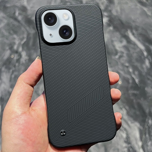 For iPhone 15 Carbon Fiber Frameless Cooling Phone Case(Black) - iPhone 15 Cases by buy2fix | Online Shopping UK | buy2fix