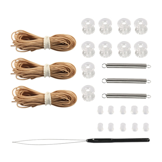 27pcs / Set RV / Yacht Pleated Shade Accessories Pull Cord Double Wheel Plug Spring(Brown) - Hand Tool Sets by buy2fix | Online Shopping UK | buy2fix