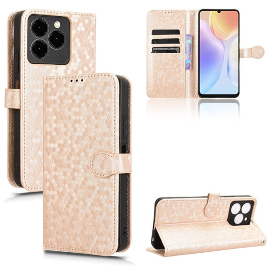 For Ulefone Note 20 Pro Honeycomb Dot Texture Leather Phone Case(Gold) - Ulefone Cases by buy2fix | Online Shopping UK | buy2fix